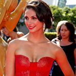 Third pic of Morena Baccarin shows cleavage at Emmy Awards