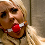First pic of Ball gagged blonde Courtney Taylor gets spanked, fisted and dildo fucked by Bobbi Starr