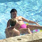 Second pic of Kym Marsh topless poolside paparazzi shots
