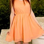 First pic of Emily Bloom Takes off her Orange Dress