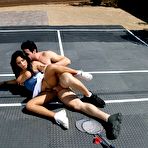 Third pic of Gorgeously sexy latina Jenaveve Jolie gets fucked at the outdoor tennis court
