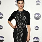 First pic of Morena Baccarin posing for paparazzi in short black dress