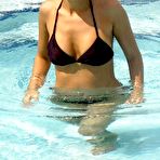 Second pic of Nicole Richie sexy in bikini poolside candids
