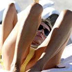 First pic of Rita Rusic sexy in yellow bikini on the beach in Miami