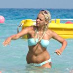 First pic of Sacha Parkinson in blue bikini on vacation in Cyprus