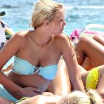 Second pic of Sacha Parkinson in blue bikini on vacation in Cyprus