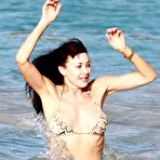Second pic of Tamara Mellon in bikini and topless on a beach paparazzi shots