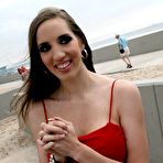 First pic of Licentious chick Kelly Divine has her gape stuffed by cock and cummed on her tits at the beach
