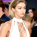 Third pic of Gigi Hadid sexy cleavage in white dress