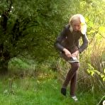 Fourth pic of PinkFineArt | Blonde Pisses In Pond from Got2Pee