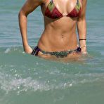 Second pic of Sylvie Meis in bikini at the beach in Miami