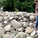 Fourth pic of PinkFineArt | Pees On Rocks In Public from Got2Pee