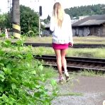 Fourth pic of PinkFineArt | Pees On Train Platform from Got2Pee