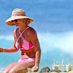 Second pic of Britney Spears in pink bikini on a beach