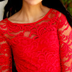 First pic of Venice Lei in a Red Dress