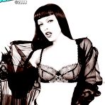 First pic of Retro-style black-and-white photos of Emily Marilyn posing in super sexy lingerie
