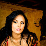 Fourth pic of Justene Jaro Satin Lingerie and High Heels