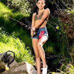 First pic of 
      Alexandra Young peels of her clothes by the fishing lake
    