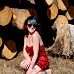 Second pic of Sabrina Flashing by the Wood Pile :: Sweet T and A