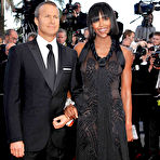 First pic of Naomi Campbell slight see through at Cannes premiere