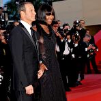 Third pic of Naomi Campbell slight see through at Cannes premiere
