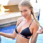 First pic of Pigtailed blonde Riley in the pool and toying | Your Dirty Mind