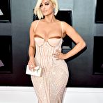 Second pic of Bebe Rexha sexy cleavage in long dress