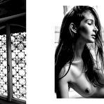 Fourth pic of Lina Lorenza fully nude black-&-white photoset