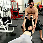 Second pic of Ava Parker gets her tight twat drilled in the gym