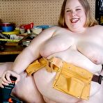 Third pic of Chubby Loving - Fat Babe Modelling In Workshop