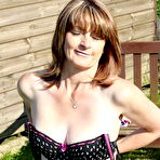 Third pic of Naughty British housewife playing in her garden