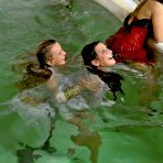 Fourth pic of Christina Lee, Morgan Moon and Carmen Black enjoy clothed swimming after a few glasses of champagne