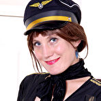 First pic of [All Over 30] Sultry redhead Katrina Mathews is dressed up as a sexy airline pilot - IWantMature.com