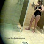 First pic of Shower Spy Cameras: Taking off her swimsuit and revealing amazing tights