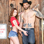 First pic of Scarlet Johnson rides the cowboy's hard cock at the ranch