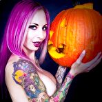 Third pic of PinkFineArt | Tattooed Pinup Halloween from Gothic Babes