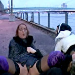 Fourth pic of Horny Jana Bach turns outdoor Halloween party into hot orgy in public place