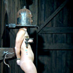 Third pic of SexPreviews - Crystal Frost blonde is spread bound in dungeon for toying and spanking by maledom