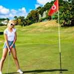 First pic of Cherry Kiss treats the golf player to a very special hole-in-one