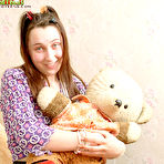 First pic of This hot teen naughtily plays with adult toys but still loves her teddy-bear pics