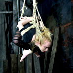 Third pic of SexPreviews - Nicki Blue blonde in short skirt is rope bound and toyed by lezdom Claire Adams