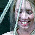 Fourth pic of SexPreviews - Nicki Blue blonde in short skirt is rope bound and toyed by lezdom Claire Adams