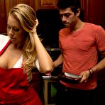 Second pic of Bodacious blonde Nicole Aniston craves a cock in the kitchen and gets a real big one
