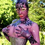 Second pic of Latex Lucy in Bizarre In The Garden