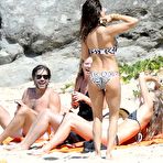 Second pic of Brooke Burke in bikini on a beach with friends