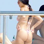 Second pic of Kourtney Kardashian sexy ass in thong bikini on a yacht