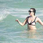 First pic of Daisy Lowe in bikini at Miami beach