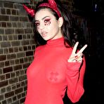 Second pic of Charli XCX boobs with pasties under se thru dress