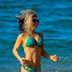 First pic of Stacy Ferguson in geen bikini on a beach