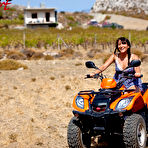 First pic of Enjoy sexy EXPLICITE ART,Brunette screwed by a large knob on a quad in the cretan mountains...